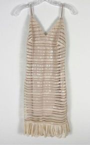 The Jetset Diaries TJD Power of Love Mini Dress Nude Medium M NWT