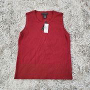 Grace Elements Sleeveless Tank Red Size Petite Large