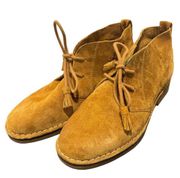 Hush Puppies Cyra Catelyn Chukka Boot Camel Suede Leather Womens 8.5 Lace Up