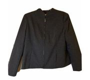 Norton McNaughton sz 12 Women blazer Jacket grey wool‎ lined suit 212301
