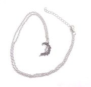 The Moon NWT Silver tone pendant necklace