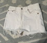 ZARA White Jean Shorts