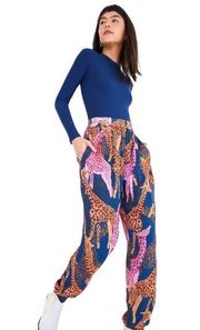 Farm Rio Giraffe Print Elastic Waist Pants