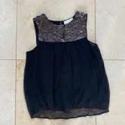 Lotus Boutique Like New Sequin Blouse Sz Small