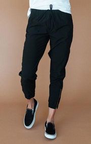 NEW Albion Black Everywhere Jetsetters Pants Jogger Zip Drawstring Women’s XXL