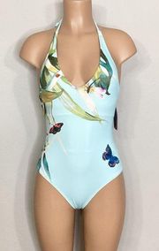 New. VINCE CAMUTO plunge neck butterfly swimsuit. 12. Normally $114