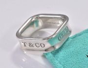 100% Authentic Tiffany & Co. Sterling Silver 1837 Square Ring