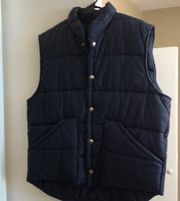 JC penny quilted vest blue color size large