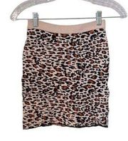 Cheetah Print Mini Skirt, Size Small