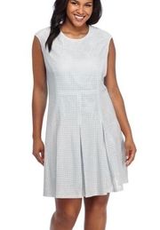 NWOT Gray Suede Perforated Cutout A Line Dress