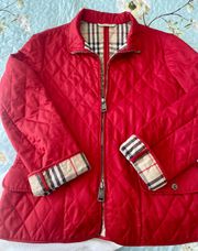 Red Quilted Coat