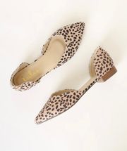 Cecee Baby Leopard Print Suede Pointed Toe D’orsay Flats