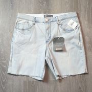 Democracy light blue fringed denim shorts size 12