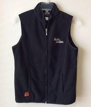 Harley Davidson Palm Springs Vest Black Fleece Zip Front Ladies Sz Small