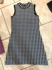 Black and white checkered sleeveless turtle neck dress  never worn 