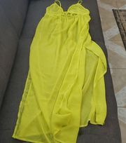 Women's Cut Out Cover Up Maxi Dress - Shade & Shore™ Bright Yellow NWT M