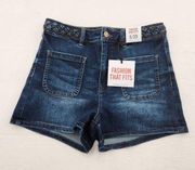 Celebrity Pink Shorts Womens 9/29 (29” waist) Blue Denim Distressed Shorts