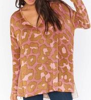 Show me your mumu hug me sweater NWT rosy leopard knit Medium