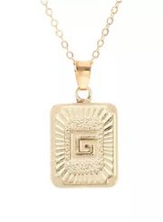 Initial G Necklace Gold Pendant Letter