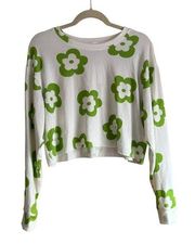 NWT LE LIS FLORAL CROPPED TEE