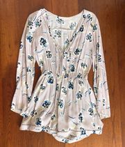 Long Sleeve Floral Romper