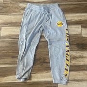 NBA laker gray sweatpants