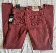 Dark Burgundy Halle Straight  Jeans