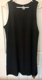 Habitual Clothings Escape Womens Black Textured Sleeveless Shift Dress Size X-LG