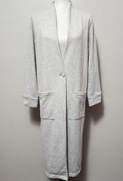 Gabriella Union NY&CO Gray Terrycloth Duster Cardigan Size Small