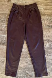 Black Faux Leather Pants