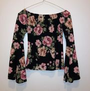 Off The Shoulder Floral Blouse