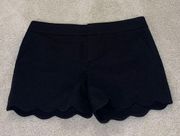 NWT Club Monaco Amber Shorts in Black with scalloped detailing! Size 0 perfect!