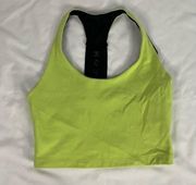 Koral Womens size S Citrina Neon Yellow Dakota Blackout Bra Gym Racerback Active