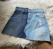 REVICE Yin Yang Denim Mini Skirt