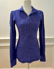 half-zip pullover purple size 6