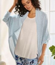 Soft Surroundings Reverie Cocoon Cardigan Sweater in Blue Size S