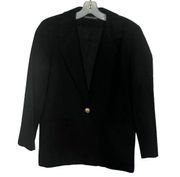 Vintage Savannah Wool Black Blazer