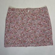 St. John’s Bay floral print 2-pocket skort size 4