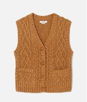 $375 NWT RE/DONE 50s CARDIGAN VEST IN CARAMEL SZ SMALL