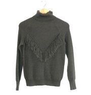 Haute Hippie Green Fringe Sweater XS