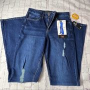 YMI Womens Junior Style Blue Flare Leg Denim Sz 7/28 NWT