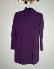🌺 Magaschoni purple turtleneck cashmere sweater dress