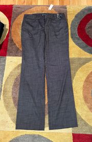 NWT New York & Company Straight Leg Thin Dark Grey Trousers Dress Pants Size 6