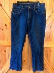 L.L. Bean Jeans Women's Size 16 Dark Wash Blue Denim High Rise (1020)