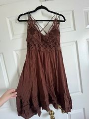 Brown Hippie Dress