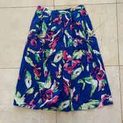 Shoshanna NWOT Floral Midi Skirt Sz 6 Silk/Cotton