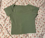 Green Crop Top