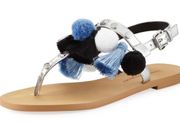 Estelle Pom Pom Sandals