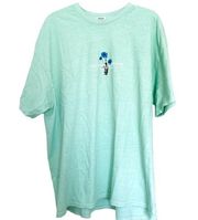 BDG Urban Outfitters Light Blue Flowers of England Over Size Graphic Shirt M/L