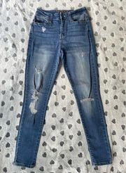 Arizona Jean Co high rise skinny ripped jeans size 3